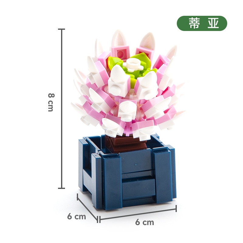 logo xếp hình Cayi Kaiyi Khối Lắp Ráp Trồng Cây Mọng Nước Đồ Chơi Dành Cho Trang Trí Văn Phòng