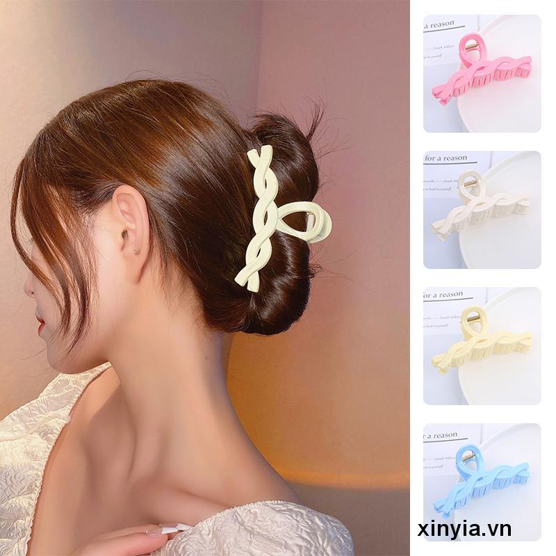 Kẹp tóc kiểu xoắn phong cách vintage hàn quốc nhiều màu