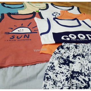 [CHẤT ĐẸP- CÓ ẢNH THẬT] Bộ ba lỗ bé trai chất cotton