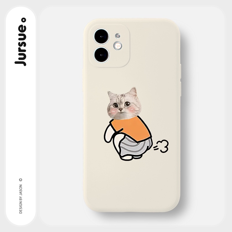 Ốp lưng JURSUE mềm hoạt hình cặp đôi dễ thương đẹp Cho iPhone 14 13 12 11 Pro Max SE 2020 X XR XS 8 7 ip 6S 6 Plus Y2190