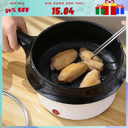 [Rẻ vô địch] Nồi Lẩu Chảo Điện 2 Tầng Mini Cầm Tay Tiện Dụng - Nồi Lẩu Chảo Điện Đa Năng