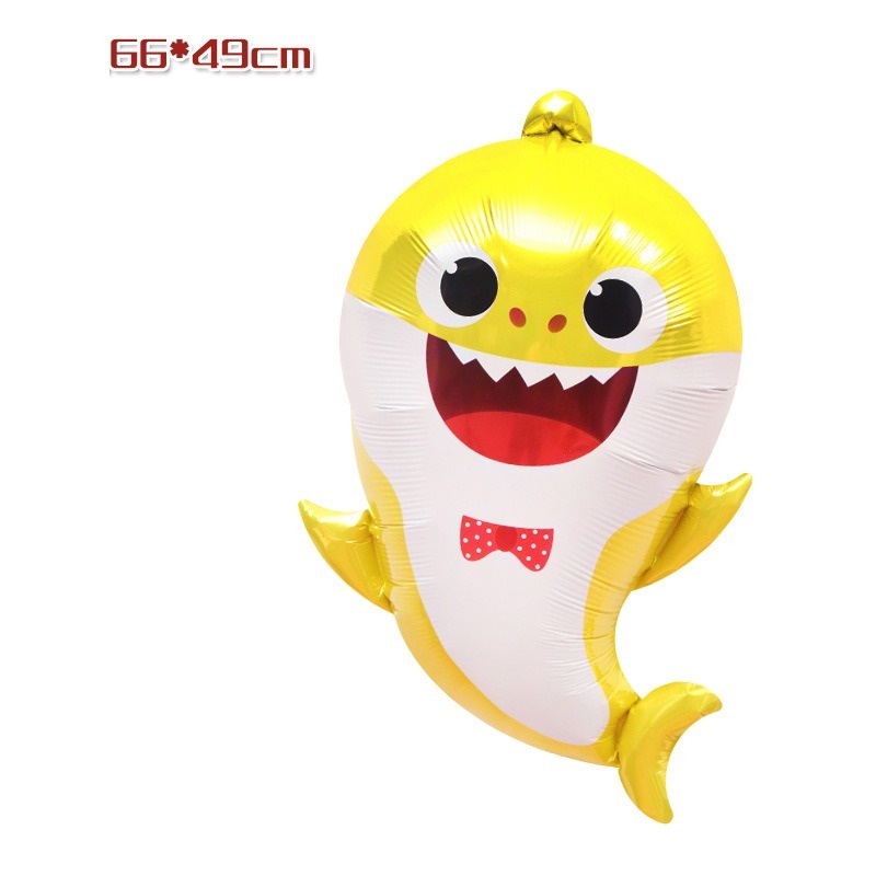 Bong Bóng Nhôm Chủ Đề Gia Đình Cá Mập Dễ Thương Trang Trí Tiệc Sinh Nhật Cho Bé