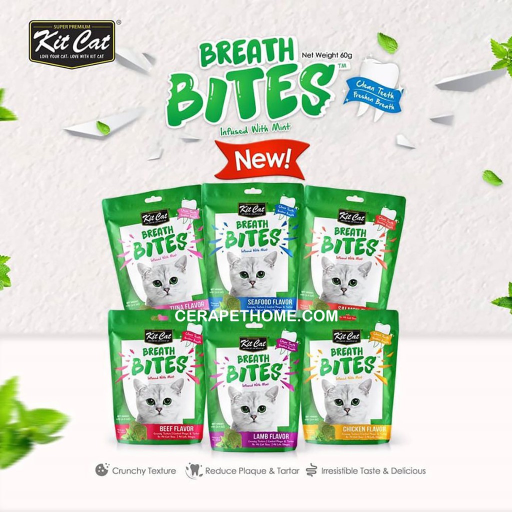 Snack Cho Mèo Breath Bites 60gr