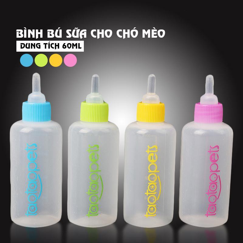 Bộ Bình Sữa Cho Chó Mèo Taotaopets 5 Núm 60ml
