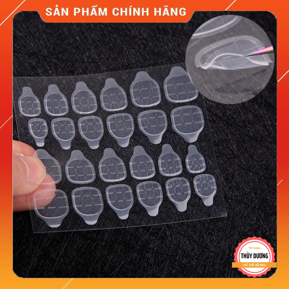 Bộ 24 miếng keo dán hai mặt, chuyên dùng dán móng, dán nail box