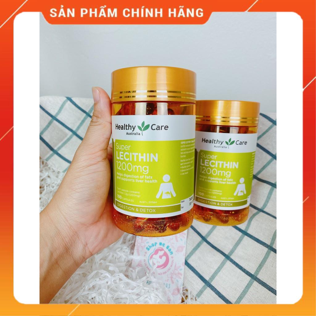 Mầm đậu nành Úc Healthy Care Super lecithin 1200mg 100 viên chính hãng Úc mẫu mới 2021