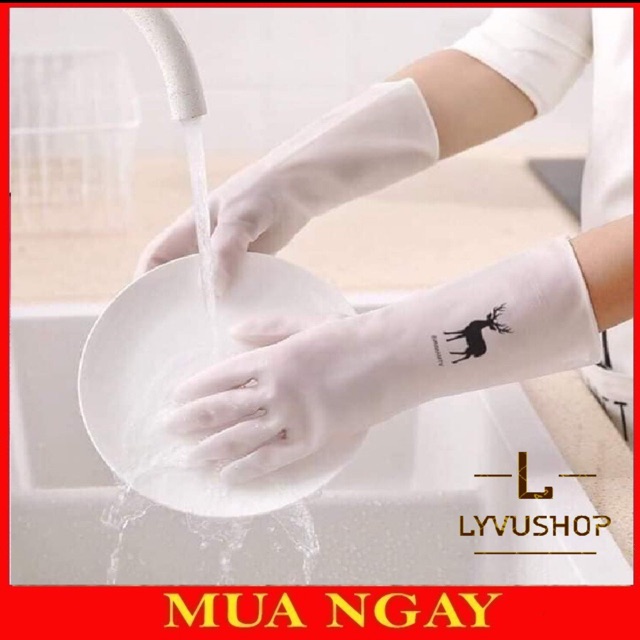 Găng tay cao su( tay ngắn)1 đôi