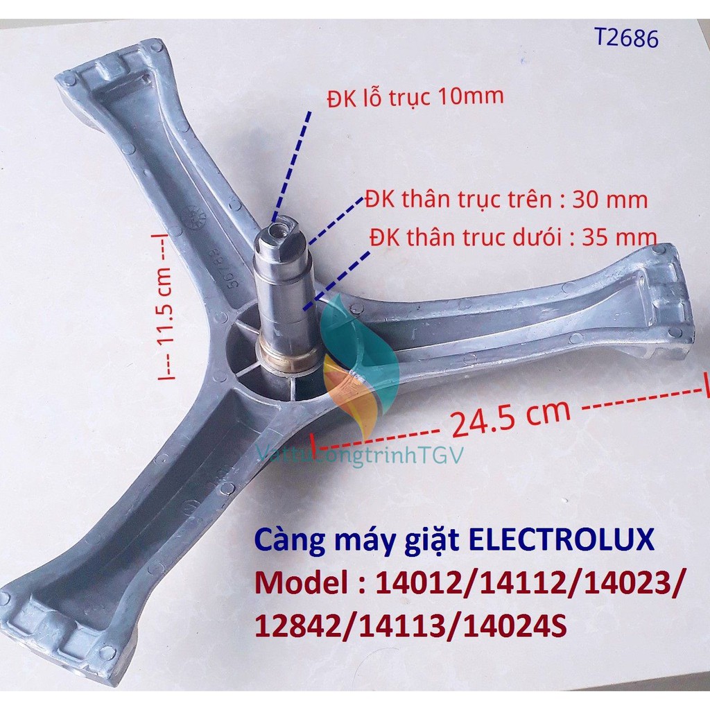 Càng máy giặt Electrolux cửa ngang hãng Model 14012/14112/14023/12842/14113/14024S