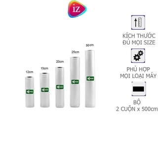 Túi Hút Chân Không Một Mặt Nhám Đầy Đủ Kích Thước - Bộ 2 Cuộn