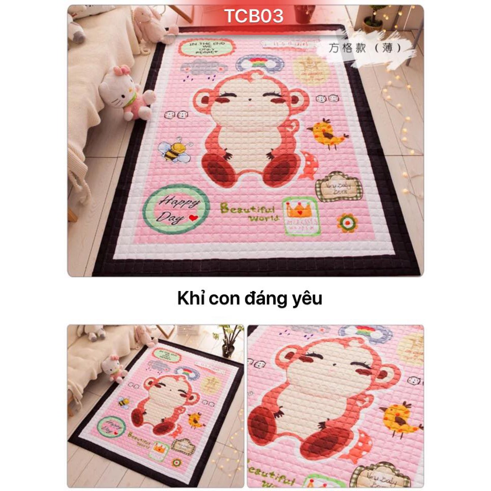 THẢM TRẢI SÀN COTTON SIÊU KUTE CHO BÉ 145x195CM