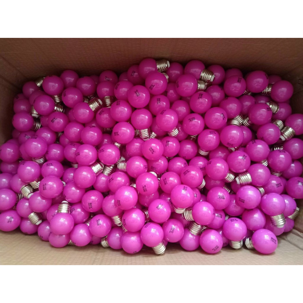 Bóng led trái chanh nhiều màu 1W trang trí ngoài trời giá rẻ