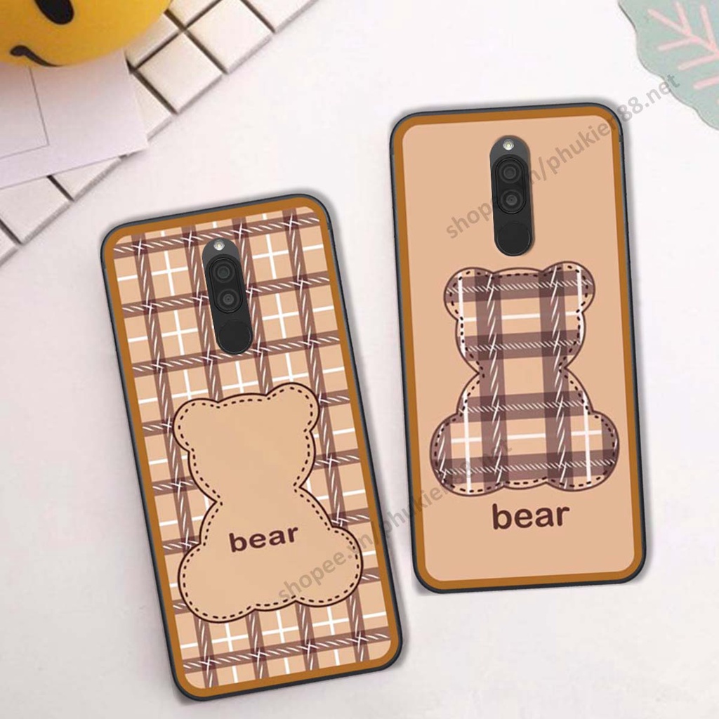 Ốp lưng Xiaomi Redmi 8 ốp điện thoại LineBear, bé tóc xù, hoa siêu đẹp