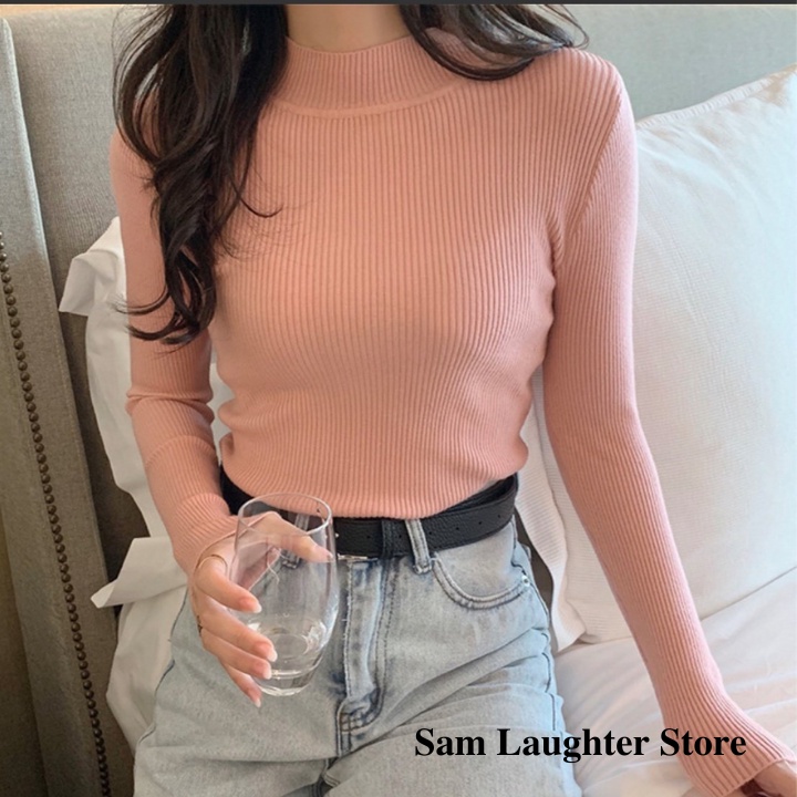 Áo len tay ngắn, áo len kiểu nữ quảng châu AL902 Sam Laughter Store