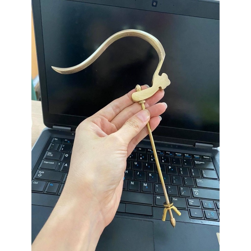 Móc chống xoay chất liệu đồng treo lồng mào, mi, chòe cao cấp siêu bền tặng kèm 3 nẹp đồng