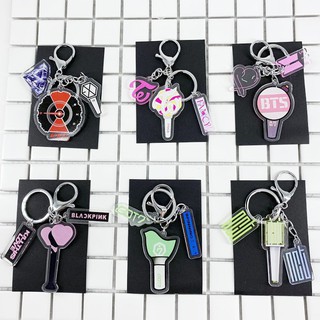 Móc khóa hình Lightstick chủ đề theo các nhóm nhạc Kpop