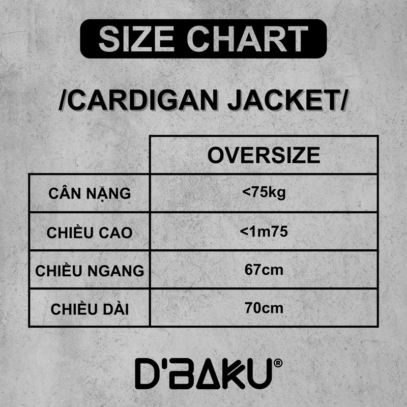 Áo nút Cardigan D'BAKU Logo (Có viền) -  Tặng kèm túi Tote