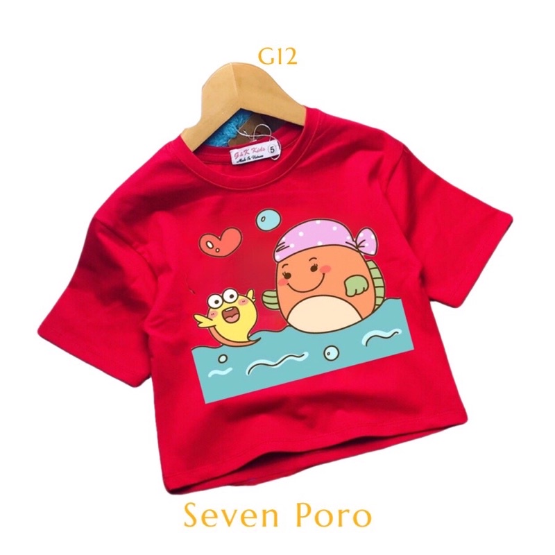 Áo Thun Form Lửng Bé Gái G12 Size 25-40kg - SevenPoro - G&K Kids