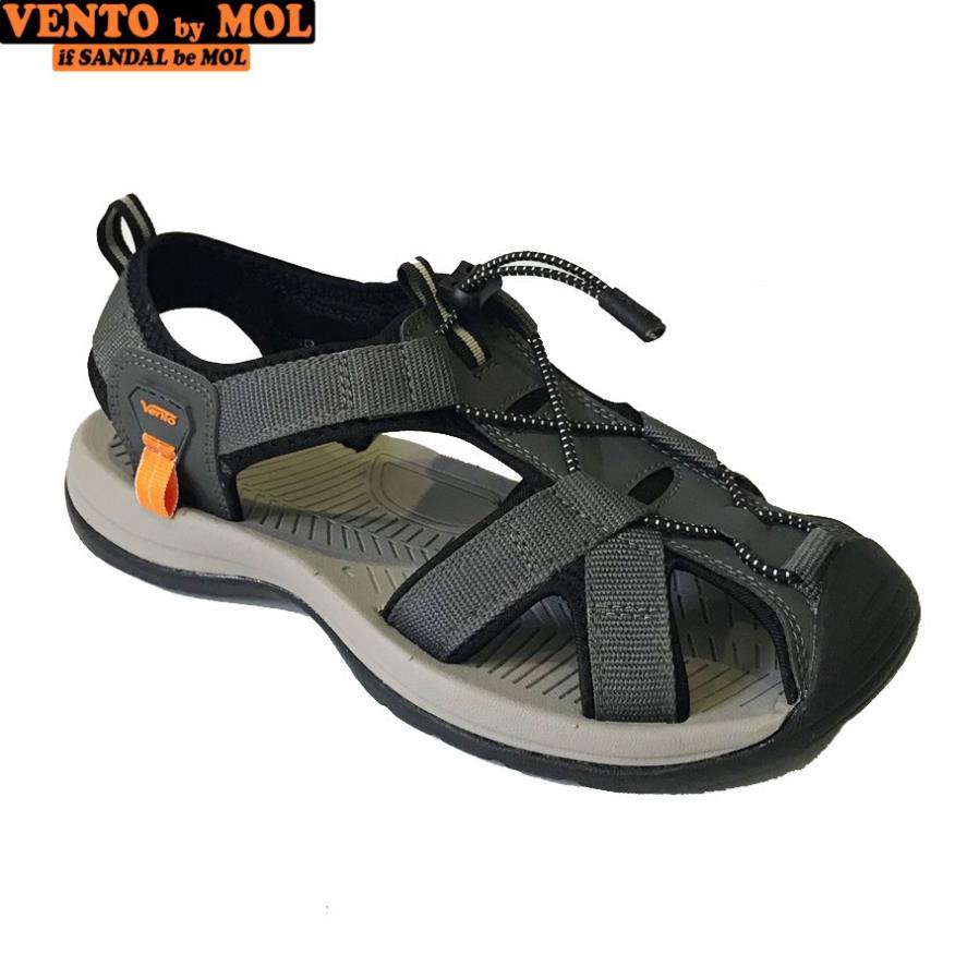 Giày Sandal Vento Bít Mũi VNXK Đế Cao Su Quai Dù Thích Hợp Đi Làm Đi Phượt Đạp Xe Màu Xám Mã NV7606