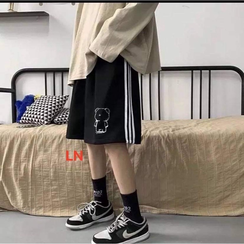 Quần đùi 3 rót logo gấu TH6