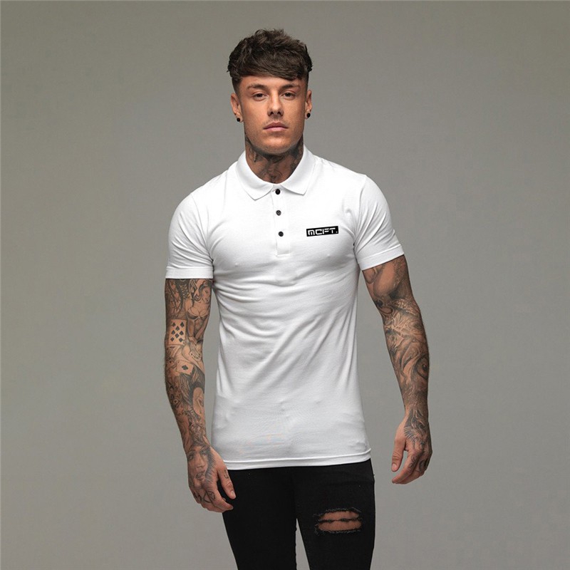 Plus size polo Mens Short Sleeved Business Fashion Polos Tshirts Slim Fitness causal Top Tees