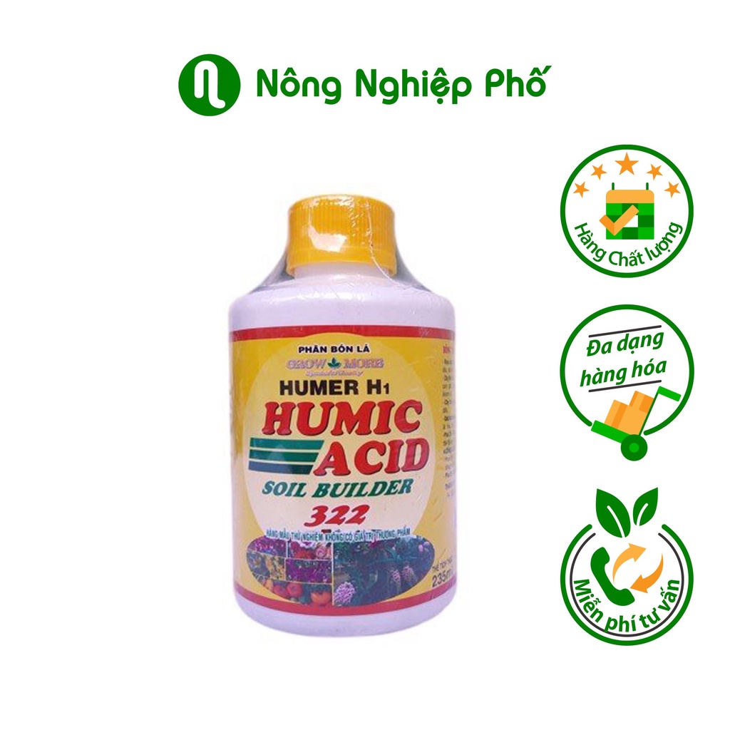 Axit humic dạng lỏng 322 kích rễ và chống ngộ độc hữu cơ cho cây - Nhập khẩu từ Mỹ - 235ml