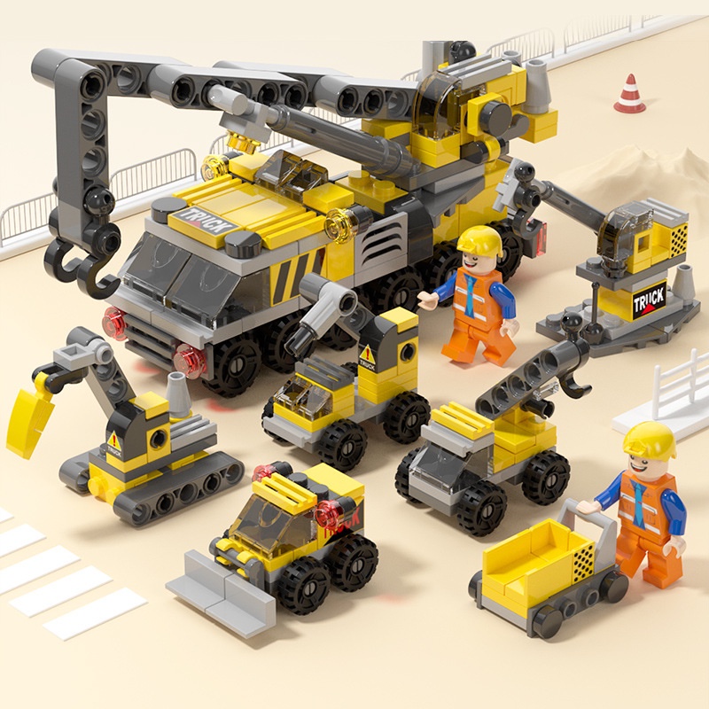 Đồ chơi lắp ráp lego xe cứu hoả 6 in 1 - đồ chơi trí tuệ cho bé