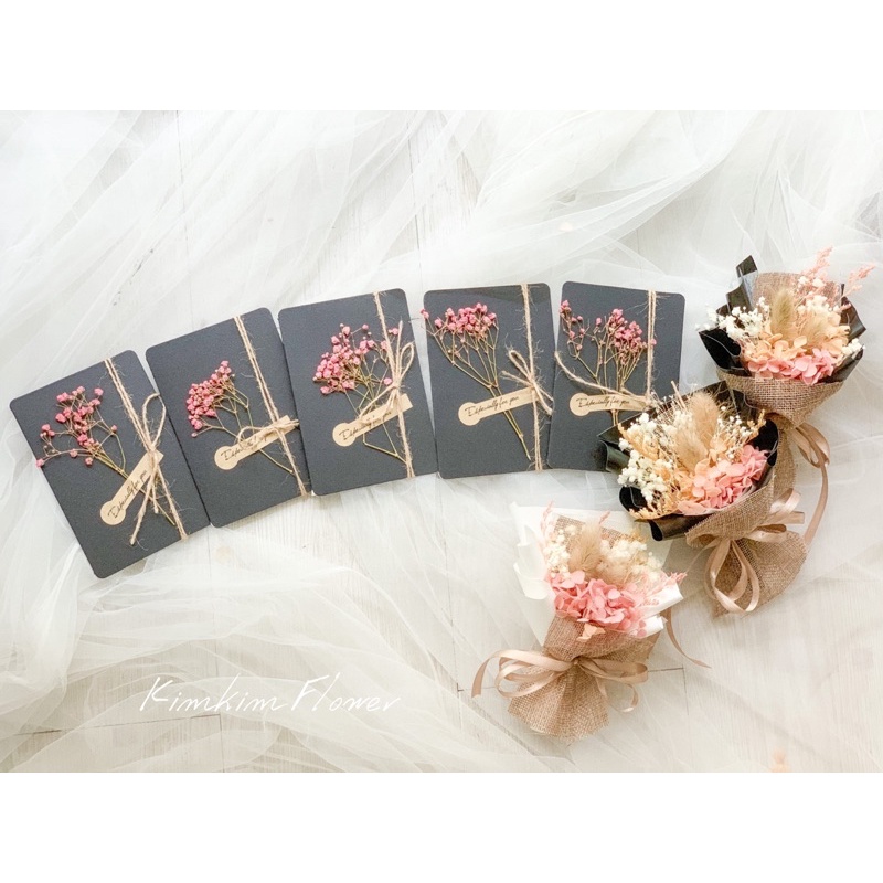 Thiệp hoa khô, thiệp tặng sinh nhật, decor chụp hình, quà tặng