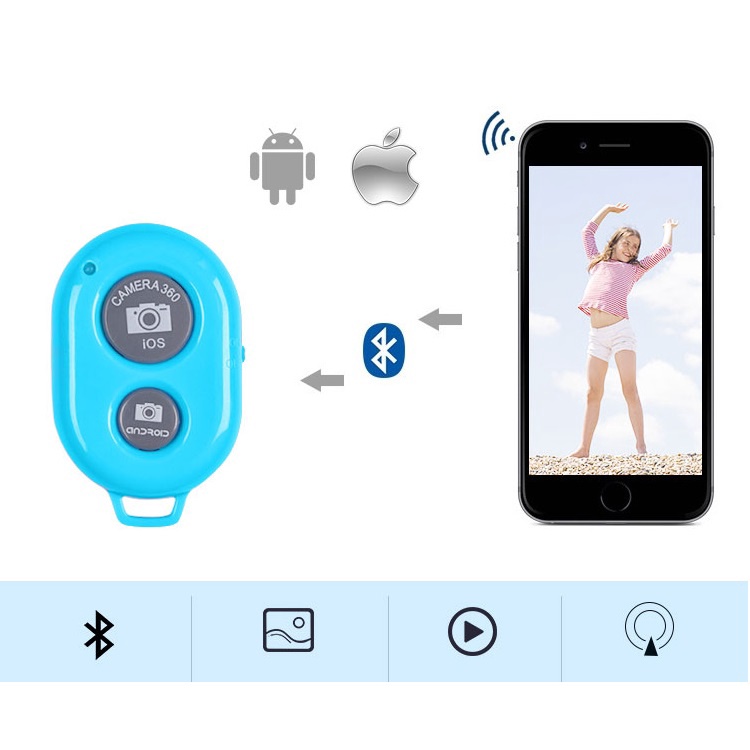 Remote Điều khiển chụp ảnh tự sướng từ xa bằng bluetooth cho tất cả điện thoại iOS và Android- Hàng chất lượng cao