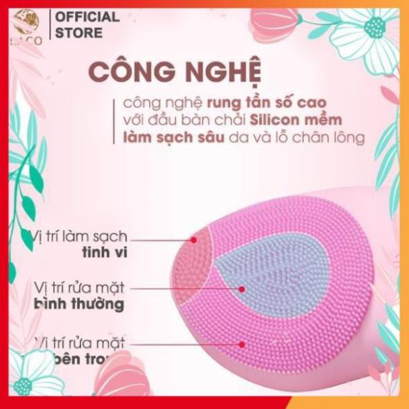 Máy rửa mặt Laco Facial Brush Promax [FREE SHIP] sạch cao gấp 6 lần so với cách rửa mặt thông thường  (tặng 1 băng đô)