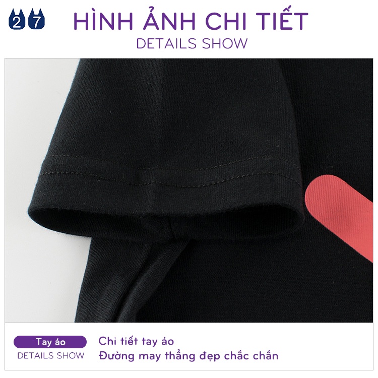 Áo thun bé gái 27HOME áo thun cotton họa tiết hoạt hình xuân hè 2022