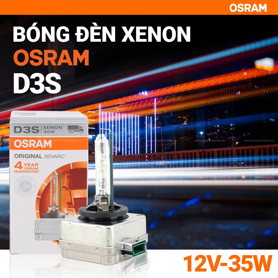 Bóng Đèn Xenon OSRAM Original D3S 66340 12V 35W - Nhập Khẩu Chính Hãng