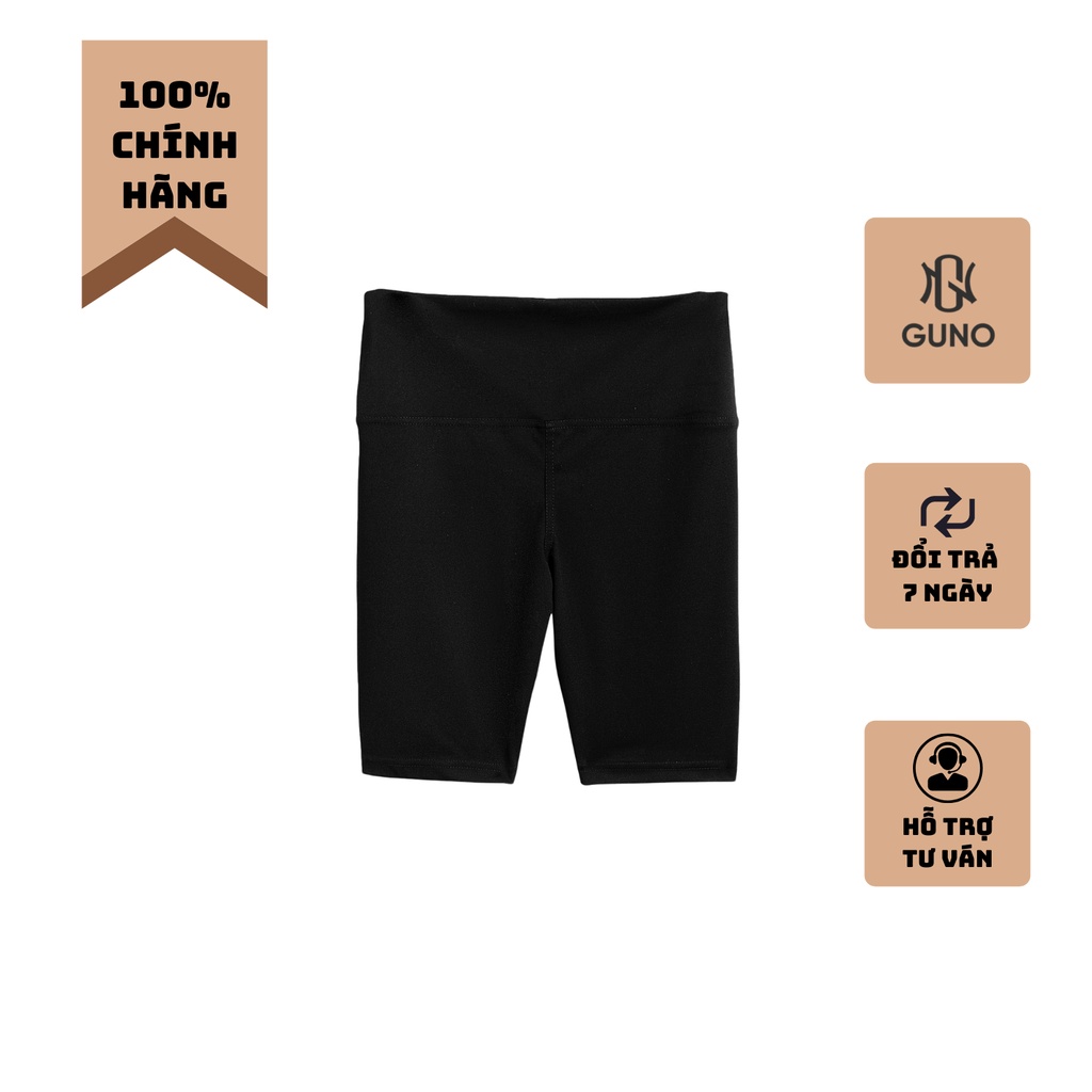 Quần ngố đùi biker trơn tập gym yoga chạy co giãn thoải mái - HQNU50