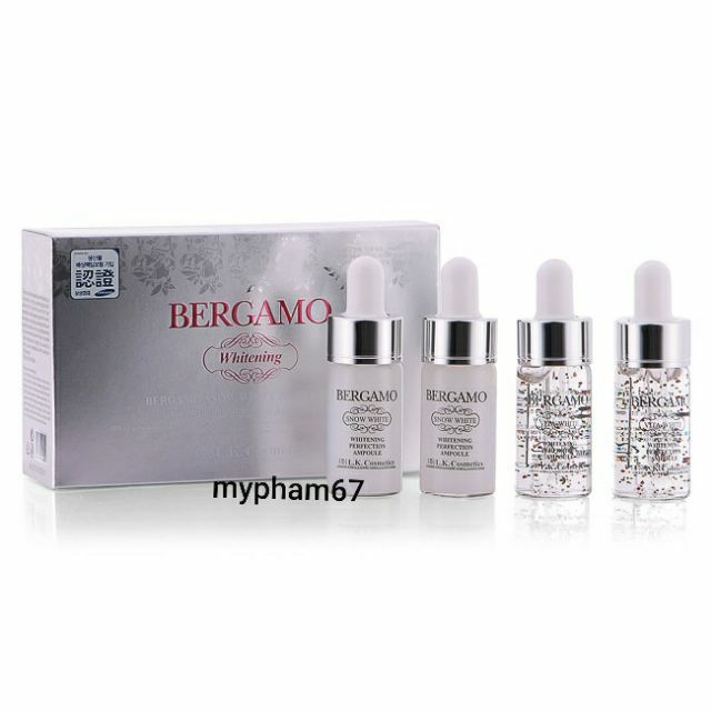 ( CHÍNH HÃNG) Tinh chất dưỡng trắng da Bergamo Whitening Snow White and Vita-White