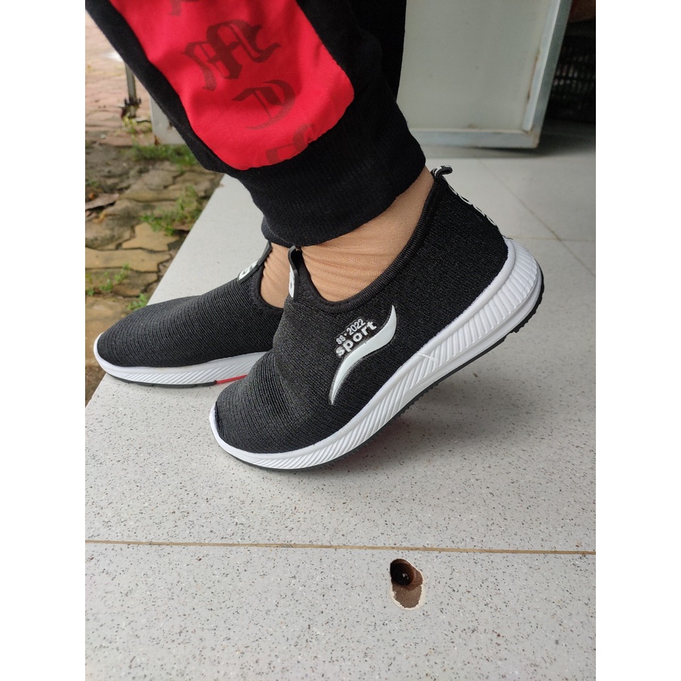 Giày xỏ nữ chạy bộ Sport chất tuyết sa mềm siêu êm
