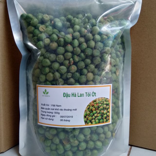 Đậu hà lan tỏi ớt  đồ ăn vặt An Nhiên 500g