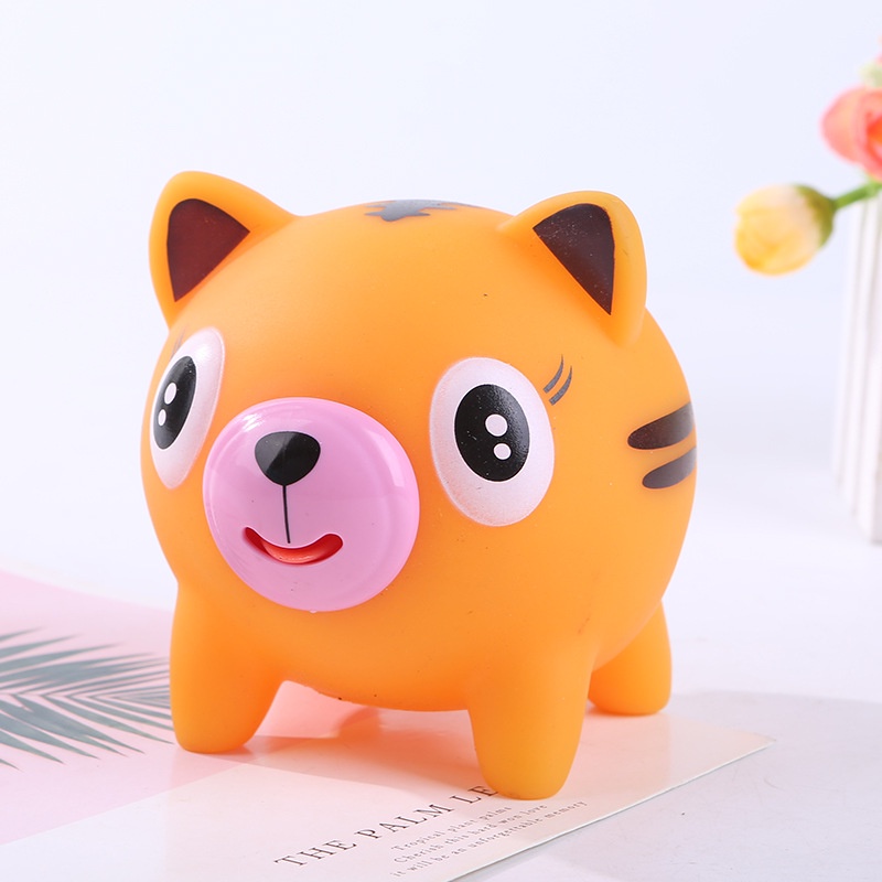 Đồ chơi bóp mềm hình động vật phát ra tiếng vui nhộn giúp giảm căng thẳng