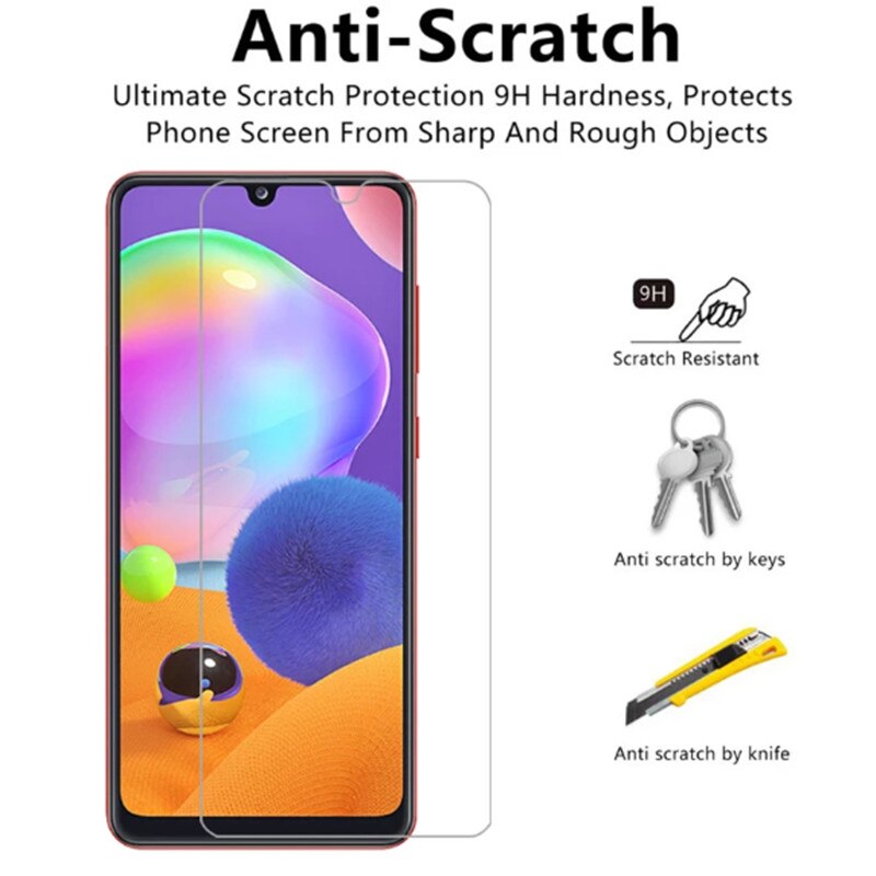 Kính cường lực 9H cho Samsung m01 A01 CPRE A72 A52 A32 A12 A02A NOTE10 LITE A30s A50 A60 A80 A90 Galaxy A31 A10 DS Bảo vệ màn hình an toàn trên