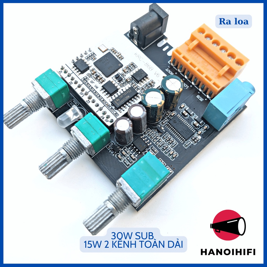 Mạch khuếch đại âm thanh bluetooth 2.1 TPA 3118 KRC 6.0 15*15+30w - V6. Chip TPA3118, 3 phiên bản