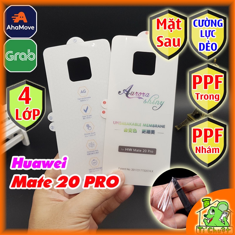 [Mặt Sau] Dán CL Dẻo PPF Huawei Mate 20 PRO Cường Lực Dẻo Trong Suốt/ Nhám