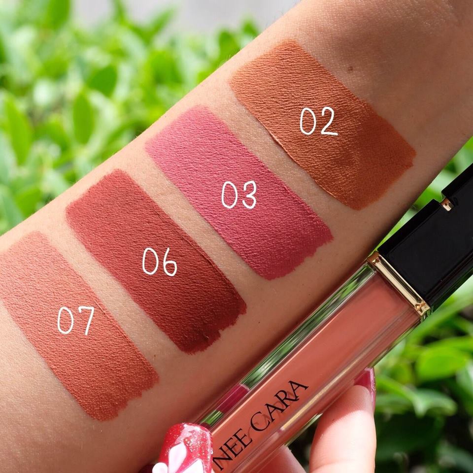 Auth 100% son kem siêu lì kháng nước  NEE CARA WATER SHINE LIQUID LIPSTICK MATTE N976