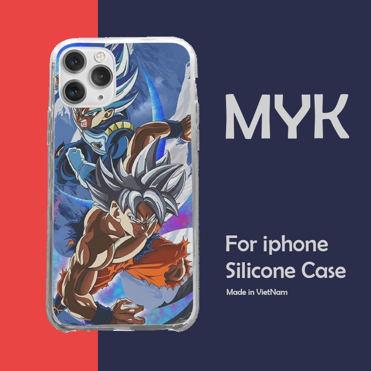 Ốp Lưng Super Vegeta và SonGoku cùng nhau tranh tài cho Iphone 5 6 7 8 Plus 11 12 Pro Max X Xr GOKPOD00125