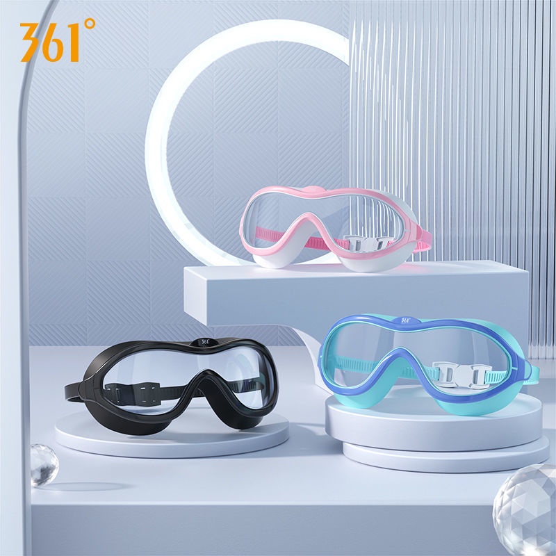 Bộ Kính Bơi Chống Sương Mù Không Thấm Nước Cỡ Lớn Kèm Mũ Bơi 361 Cho Nam Và Nữ