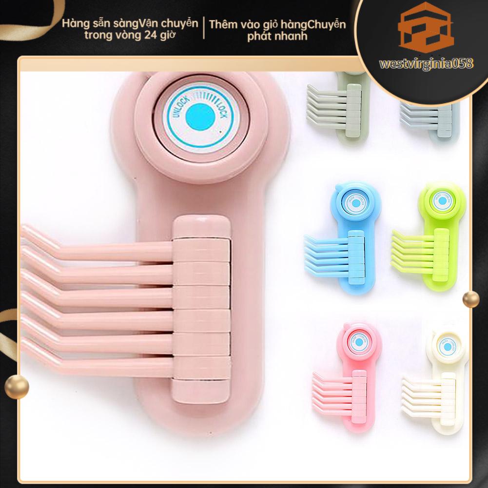 Westvirginia058 Phòng tắm tường phòng bằng nhựa mạnh mẽ hút cốc nhiều móc treo Móc cho khăn chìa khóa