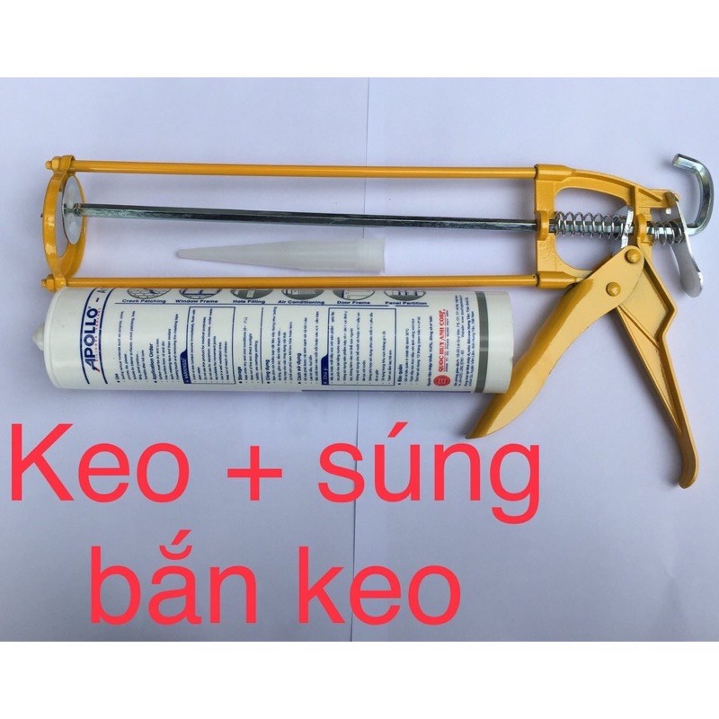 Keo silicon Apollo  + súng bắn keo