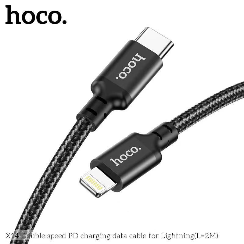 Dây Sạc Nhanh Iphone Chính Hãng Cáp Sạc Hoco x14 Type-C to Lightning PD 20W và USB to C 2.4A cho iphone - BH 12 T