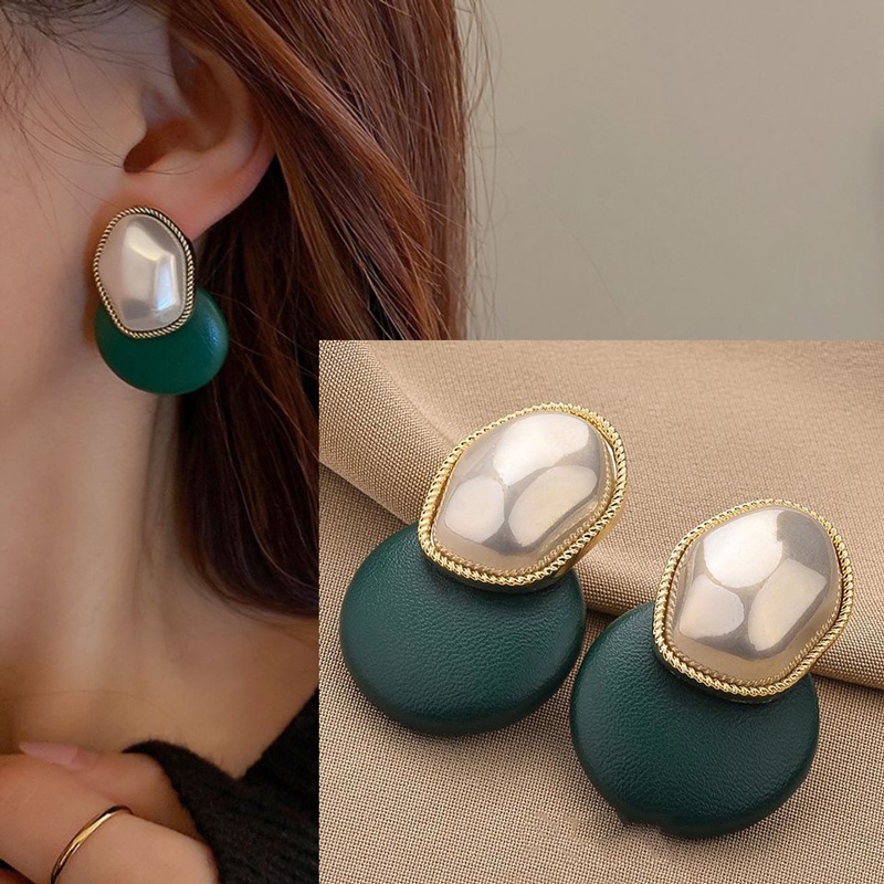 Bông Tai Đính Ngọc Trai Nhân Tạo Phong Cách Hàn Quốc Mới 2022 Dành Cho Nữ