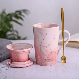 Cốc Sứ Uống Nước In Hình Cung Hoàng Đạo Độc Đáo Phong Cách Nordic