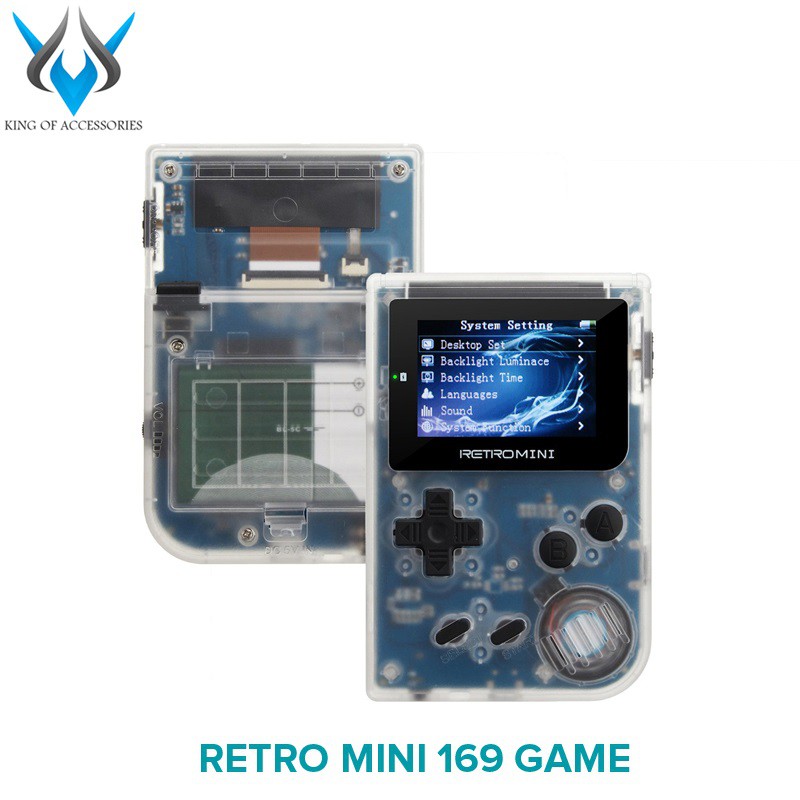 Tay cầm chơi game Retro Mini 169 game - chạy được GBA GBC GB có thể chép thêm game qua khe thẻ (đen)