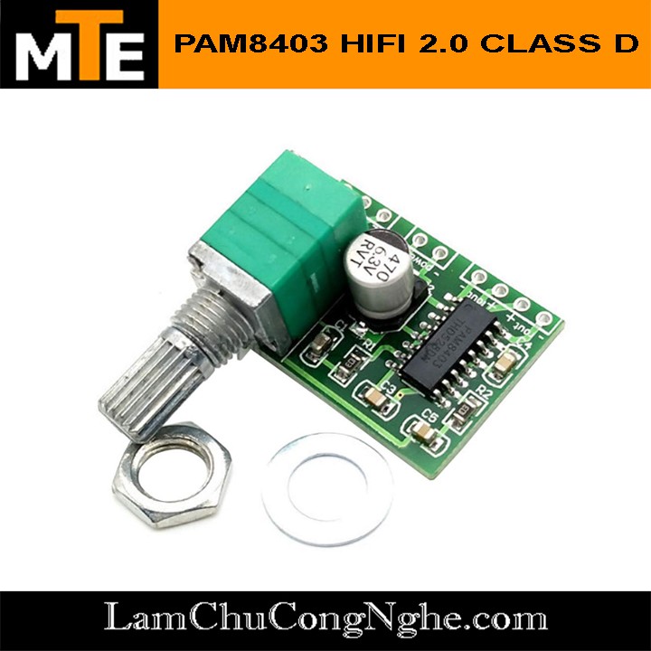 MODULE KHUẾCH ĐẠI (AMPLI) ÂM THANH PAM8403 6W HIFI 2.0 CLASS D ( CÓ VOLUME ĐIỀU CHỈNH)