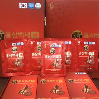 Nước hồng sâm Linh Chi nhung hươu Hàn Quốc. Hộp 30 gói.sủ dụng ngay khi mở ra.thích hợp làm quà biếu, bồi bổ sức khỏe giảm chỉ còn 570,000 đ